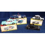 Spanish Dinky Toys 1450 Simca 1100 Police Car, English Dinky Toys 270 Ford Panda Police Car, 252