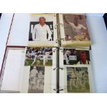 Cricket autographs (approx 400 signed pieces), two photo albums containing a large collection of