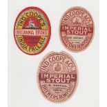 Beer labels, a selection of 3 Ind Coope & Co Ltd labels with foreign bottlers, Jean Linkendael,