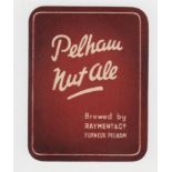 Beer label, Rayment & Co, Furneux Pelham, Pelham Nut Ale, 70mm scarce vertical rectangular label (