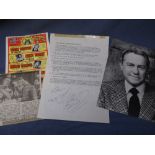 Entertainment Autographs, a ring binder containing approx 80 photographs, newspaper cuttings,