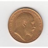 Coin, GB, Edward 7th, gold half sovereign, 1908 VF (1)