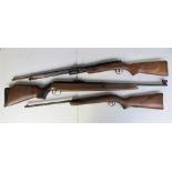 Air Rifles, three vintage air rifles, an Original, model no 55, .22 calibre (spring in working