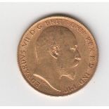 Coin, GB, Edward 7th, gold half sovereign, 1907 VF (1)