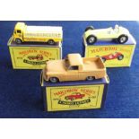 Matchbox Lesney 1-75 Series 51a Albion Chieftain Cement Lorry, yellow body, GPW, 50a Commer Pick-Up,