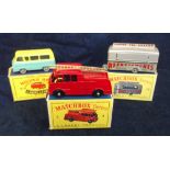 Matchbox Lesney 1-75 Series 74a Mobile Canteen, silver body, light blue base, GPW, 70a Ford Thames