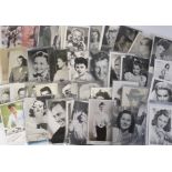 Postcards, Entertainment, Film Stars, few real autographs and facsimile, mainly 1940/50's