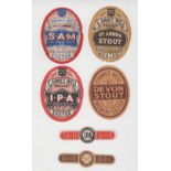 Beer labels & stopper labels, St Anne's Well Brewery, Exeter, 4 v.o's, I.P.A & Devon Stout (vg) & St