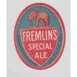 Beer label, Fremlin Brothers, Maidstone, Special Ale, v.o, 92mm high, scarce, (vg) (1)