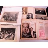 Entertainment, a large collection of items, mostly 1930's onwards including two scrapbooks