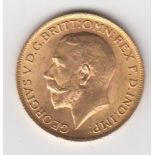 Coin, GB, George 5th, gold sovereign, 1915 VF (1)