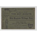 Scouting, Souvenir & programme booklet from the 1st Sidcup Troop Boy Scouts, Old English Village