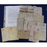 Ephemera/Postcards, five WW1 period telegrams with envelopes sent from Rangoon, Burma, 2 dated 1917,