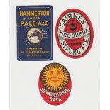 Beer labels, Cairnes' Drogheda, Strong Ale, v.o, (hinge mark to back o/w gd), Brickwoods Sunshine