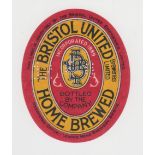 Beer label, Lewins Mead Brewery, Bristol, Bristol United Home Brewed, v.o, (gd) (1)