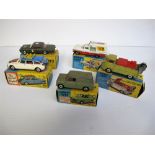 Corgi Toys, 486 Kennel Service Wagon, 450 Austin Mini Van, 490 VW Breakdown Truck, 358 HQ Staff Car,