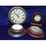 Electric Clocks, three wall clocks and one mantle clock (not checked, as found) (4)