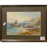 CLAUDE MONTAGUE HART (1870 - 1952) 'Kynance' Watercolour Signed 6.5' x 9.75'