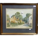 CECIL WARE (20TH CENTURY) 'Dallington, Sussex' Watercolour and ink Signed and inscribed 9.5' x 13.