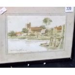 W M BIRCHALL 'Wouldham-Kent' Watercolour Signed inscribed and dated 1931 4.75' x 8'