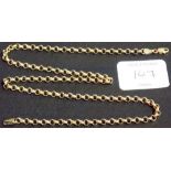 9ct gold Belcher chain necklace, weight 4.7g approx.