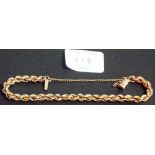 9ct rope twist bracelet, weight 6.8g approx.