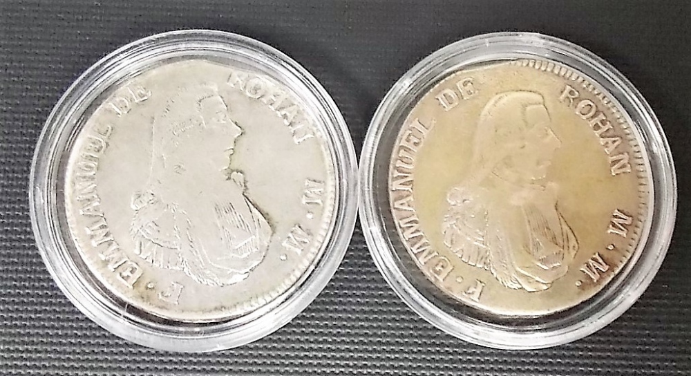 2 Malta, Emmanuel de Rohan silver scudos - Image 2 of 2