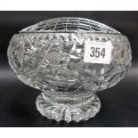 Brierley cut glass pedestal rosebowl