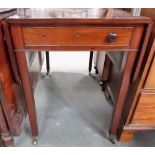 19th Century mahogany Pembroke table with single end drawer and opposing dummy drawer on square