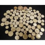 Quantity of British pre-decimal silver coinage; together with a possibly Elizabeth I sixpence & a