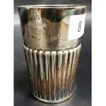 Victorian silver half fluted cup by Harry Atkin, Sheffield 1900, weight 4.5oz approx.