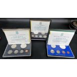Two British Virgin Islands proof coin sets, minted at the Franklin Mint, 1974 & 1975, the 1 dollar