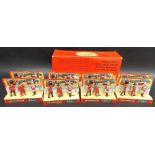 8 sets of 3 Britains Ltd new metal model soldiers within their cards & with original retail box