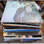 Collection of 37 vinyl LP rock records, various bands and artists including Rolling Stones,
