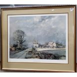 ROWLAND HILDER 'The Road to the Farm' Colour print Signed by the artist in pencil Blind stamps 20.5'