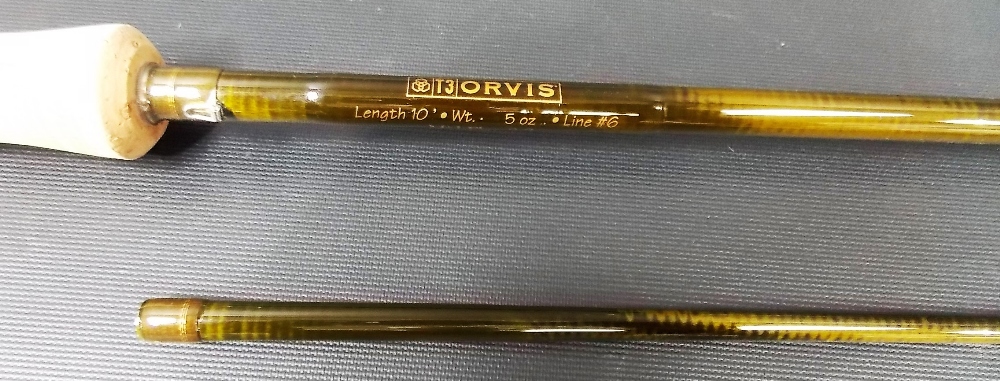 Good contemporary Orvis T3 carbon fly rod, length 10', weight 5oz, apparently unused