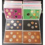 Twenty-one British decimel coin proof sets