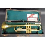 Boosey & Hawkes Ltd London 'EMPEROR' trumpet within carry case; together with a hohner Larry Adler