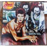 Rare David Bowie original first pressing vinyl LP 'Diamond Dogs'.