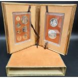 Cook Islands proof coins, 1974 with 2 7½ dollar coins & another set of proof coins within a book