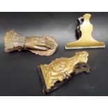 Three Victorian letter clips.
