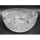Webb cut glass fruit bowl, diameter 8'.