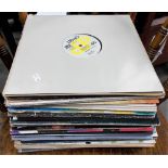 Collection of 40 original vinyl LP rock and pop records including Phil Collins, Elton John, Mike