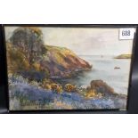 SIDNEY JAMES BEER 'Helford River' Watercolour Signed & inscribed 7.5' x 11'