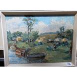 A. MAUD RANDALL 'Houghton Bridge on the Arun, West Sussex' Oil on board Signed Later inscribed to