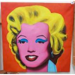 After Andy Warhol - 'Marilyn Monroe' Acrylic on canvas. 31' x 31'.