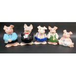 Wade Pottery Natwest set of 5 piggybanks