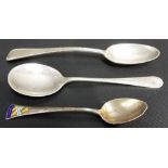 Victorian silver Old English pattern dessert spoon, London 1873; together with a silver jam spoon