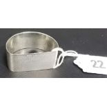 Silver engine turned napkin ring, Birmingham 1946, weight 0.50oz approx.