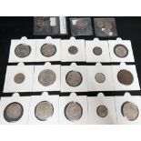 18 various mixed coins inc. an Elizabeth I silver penny, an Elizabeth I sixpence, 1861 Russian
